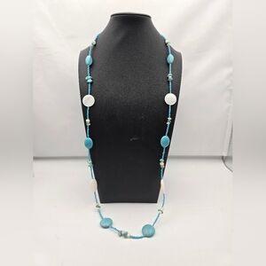 Boho Torquoise Anx Mother Of Pearl Necklace